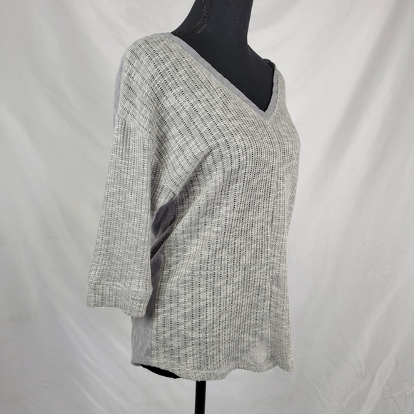 ANTHRO SKIES ARE BLUE Knit V Neck Half Sleeve Blouse - Picture 6 of 8